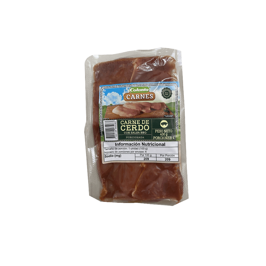 Carne de Cerdo con salsa BBQ Colanta x 400gr
