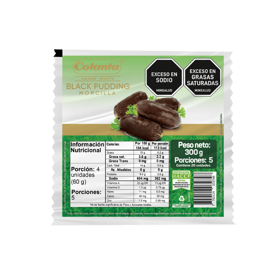 Morcilla Black Pudding Colanta x 300gr