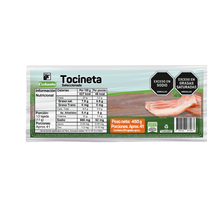 Tocineta Colanta x 450gr