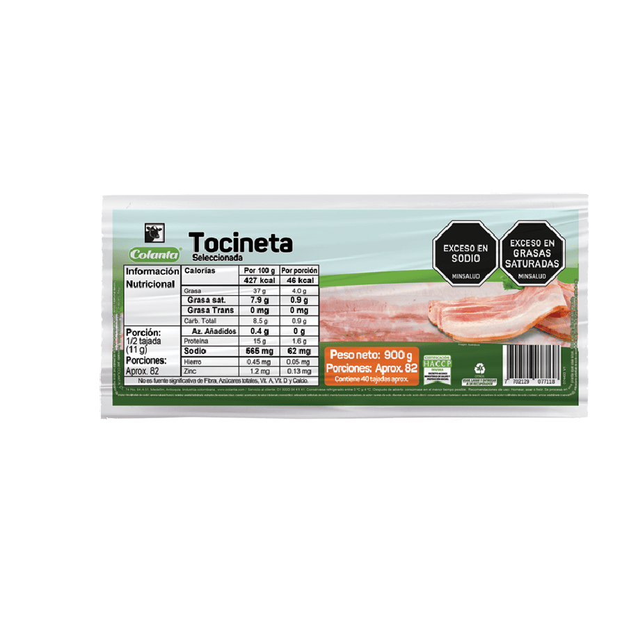 Tocineta Colanta x 900gr