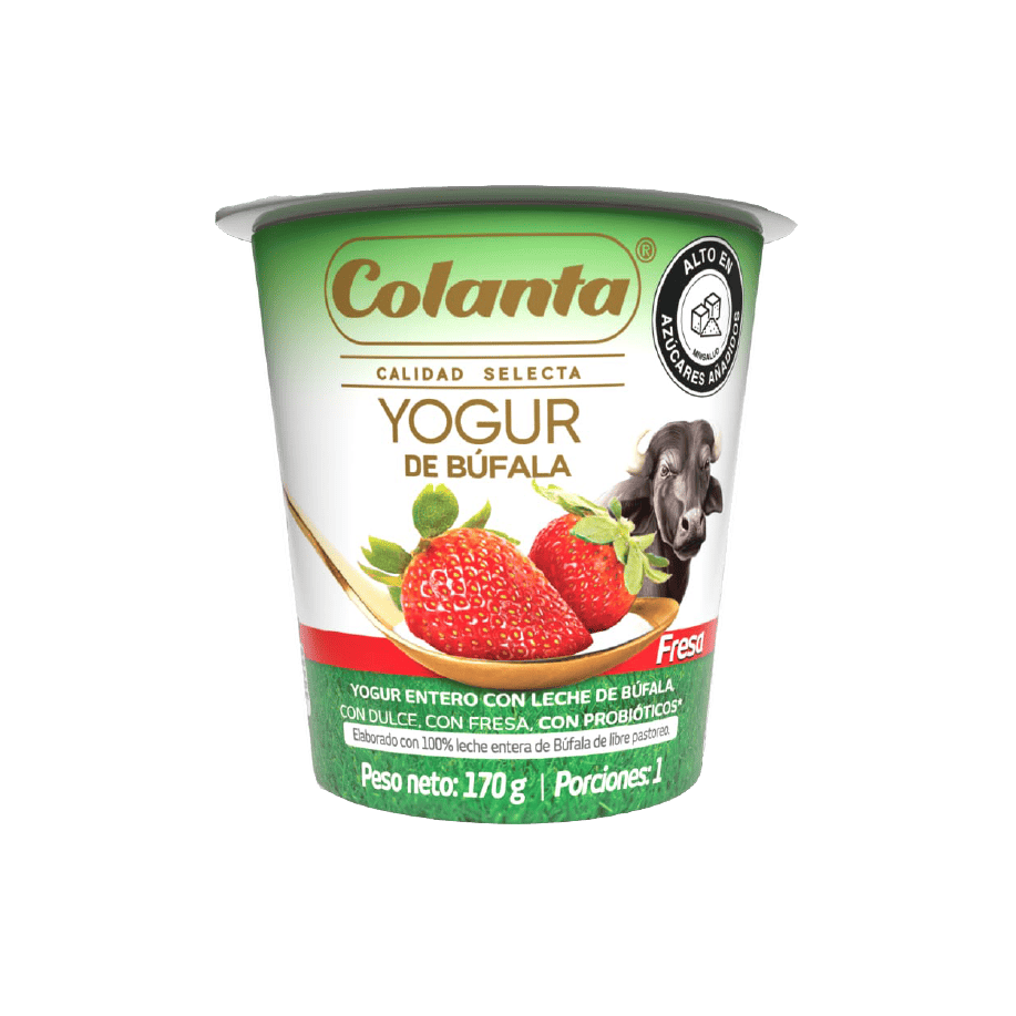 Yogur de Búfala fresa Colanta x 170ml Vaso