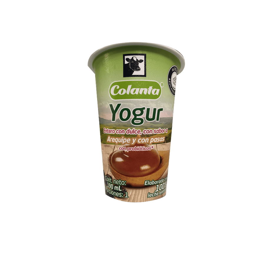 Yogur Entero Colanta x 200ml Vaso Arequipe