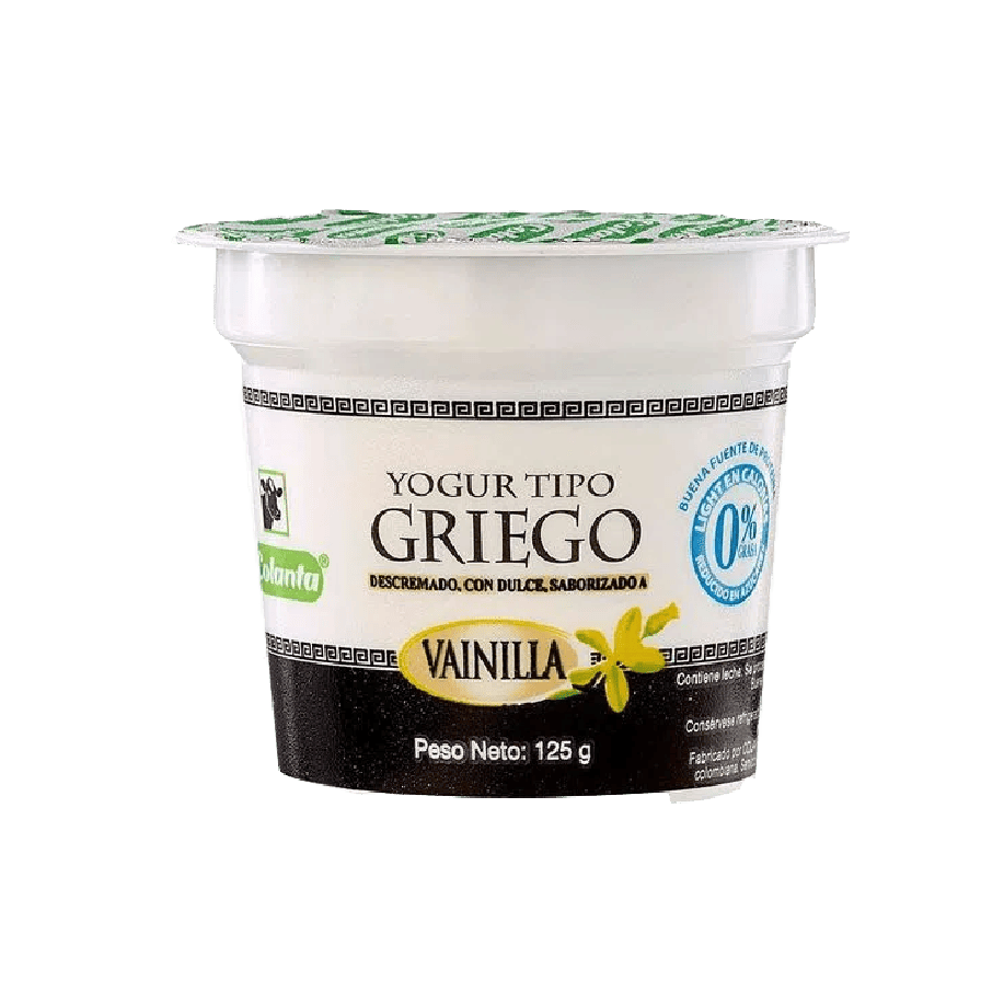 Yogur Griego Colanta x 125ml Vaso vainilla