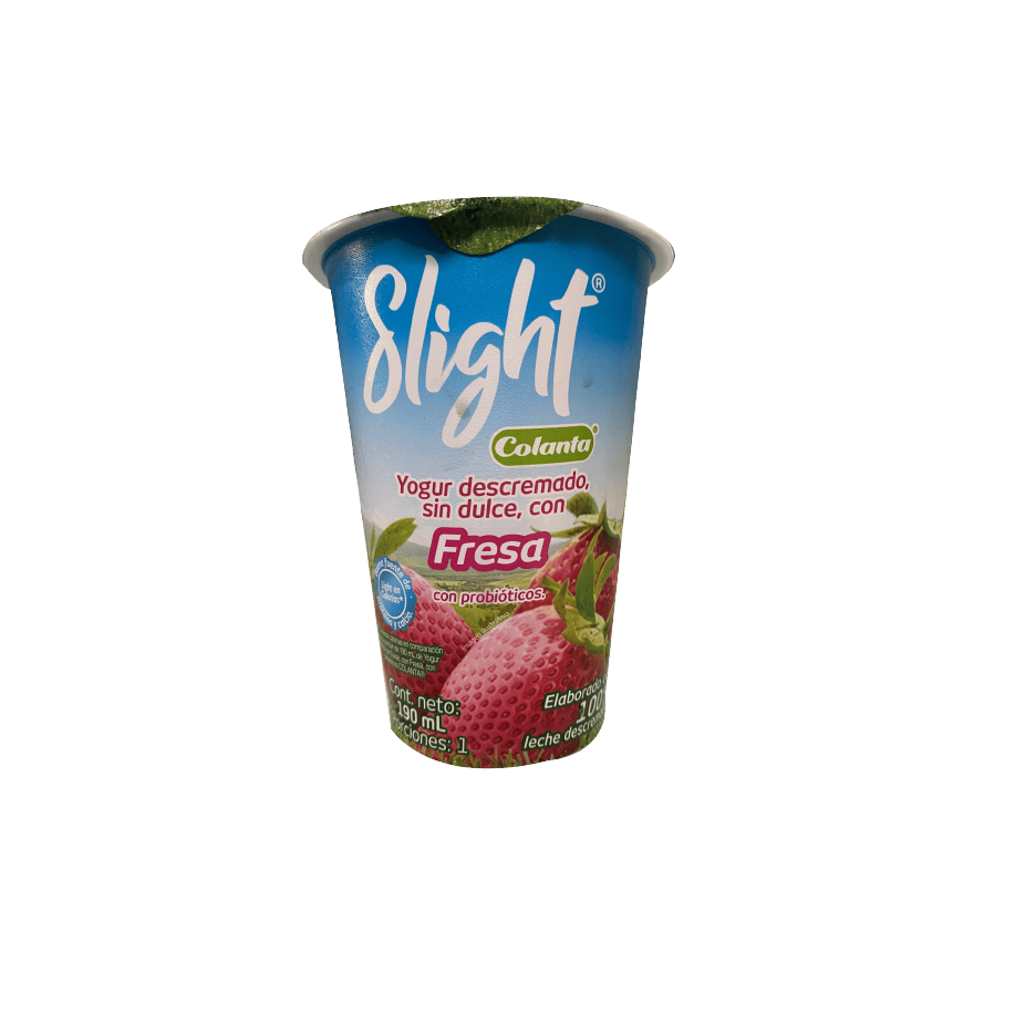 Yogur Slight Colanta x 150ml Vaso Fresa