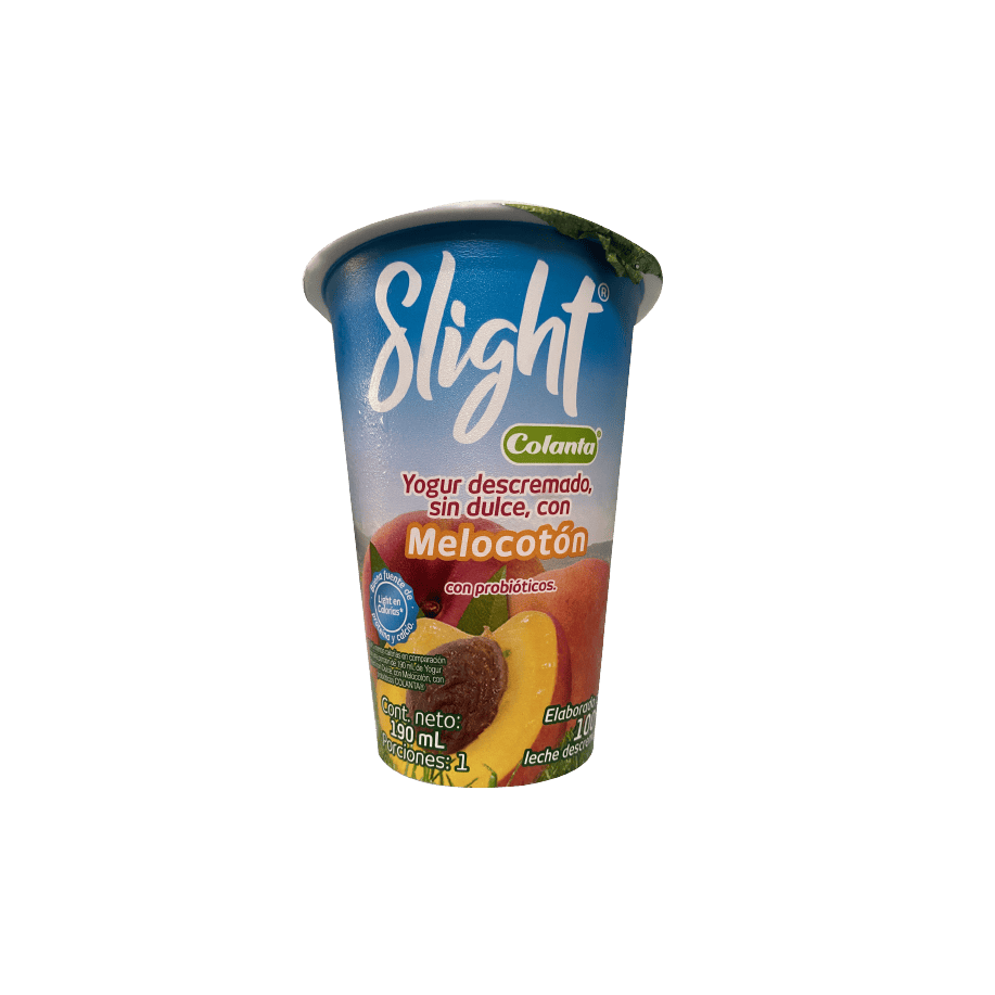 Yogur Slight Colanta x 150ml Vaso Melocotón