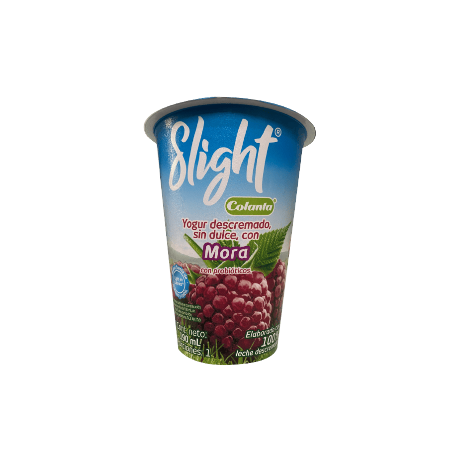 Yogur Slight Colanta x 150ml Vaso Mora