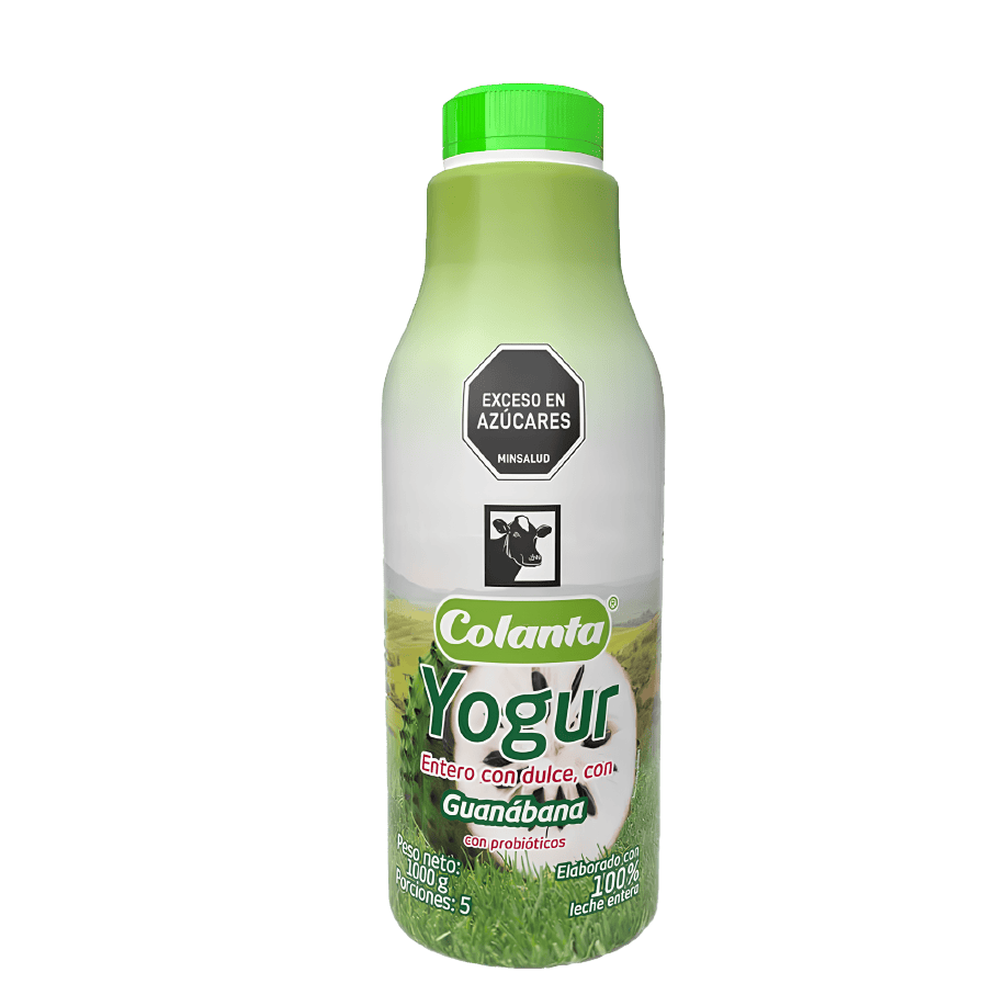 Yogur Entero Colanta x 1000ml Garrafa Guanábana