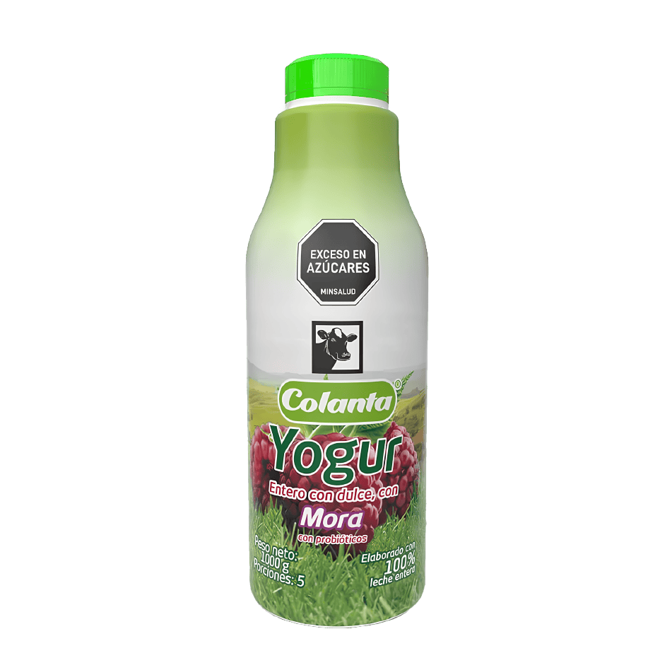 Yogur Entero Colanta x 1000ml Garrafa Mora