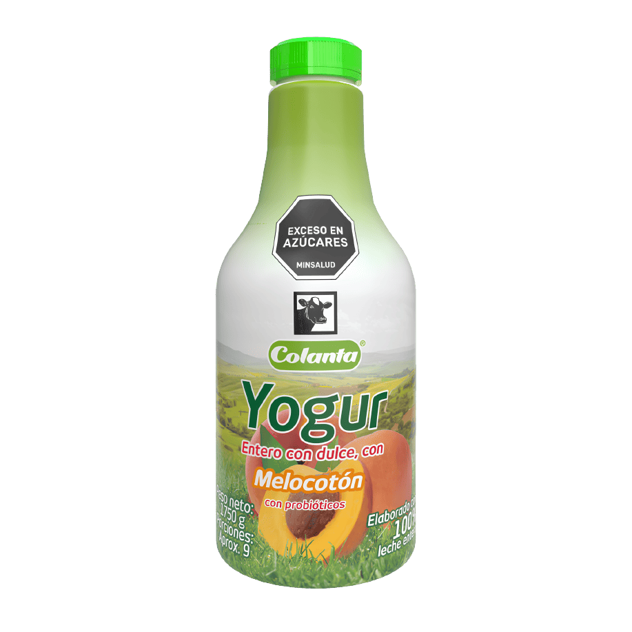 Yogur Entero Colanta x 1750ml Garrafa Melocotón