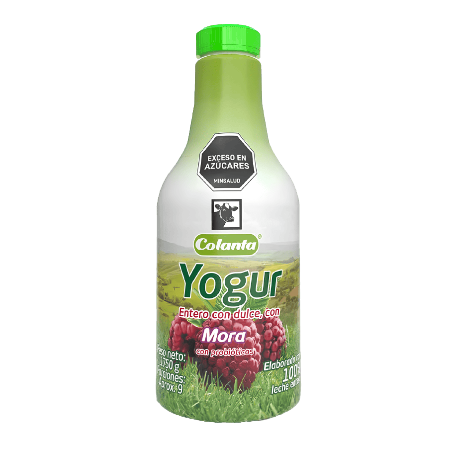 Yogur Entero Colanta x 1750ml Garrafa Mora