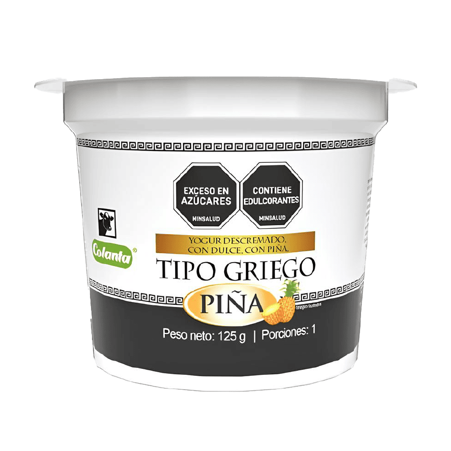Yogur Griego Colanta x 125ml Vaso piña