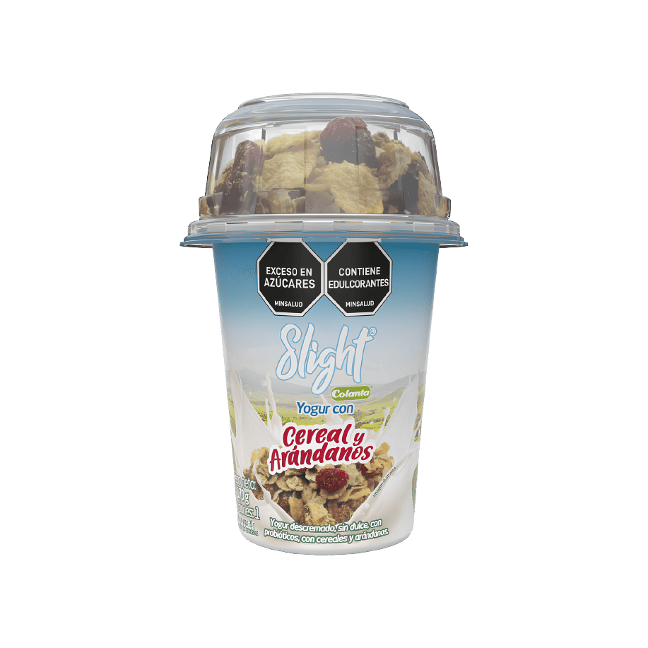 Yogur Slight con Cereales y Arándanos Colanta x 170gr Vaso