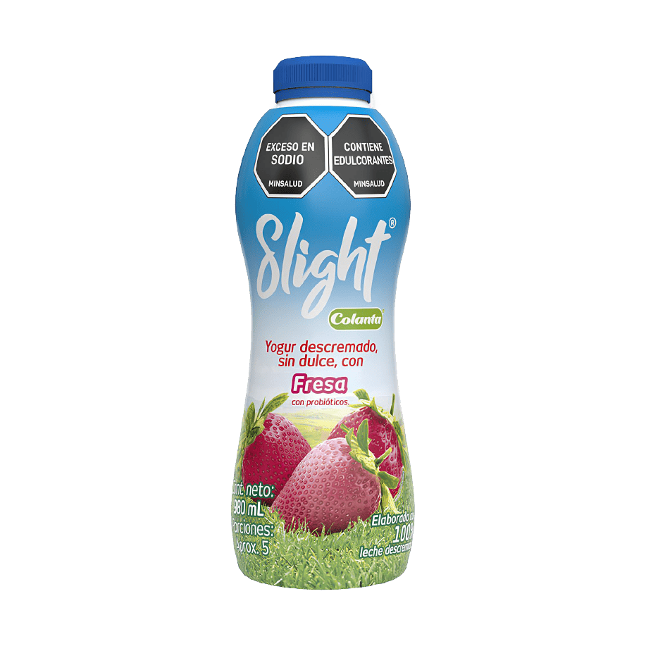Yogur Slight Colanta x 1000ml Garrafa Fresa