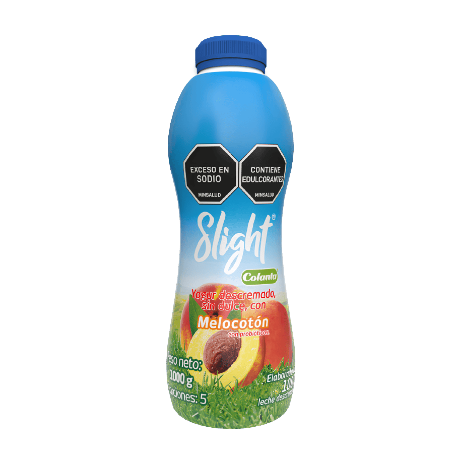 Yogur Slight Colanta x 1000ml Garrafa Melocotón