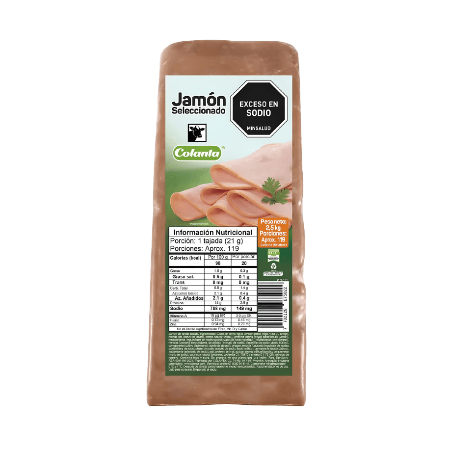 Jamón De Cerdo Colanta Bloque x 2.5kg