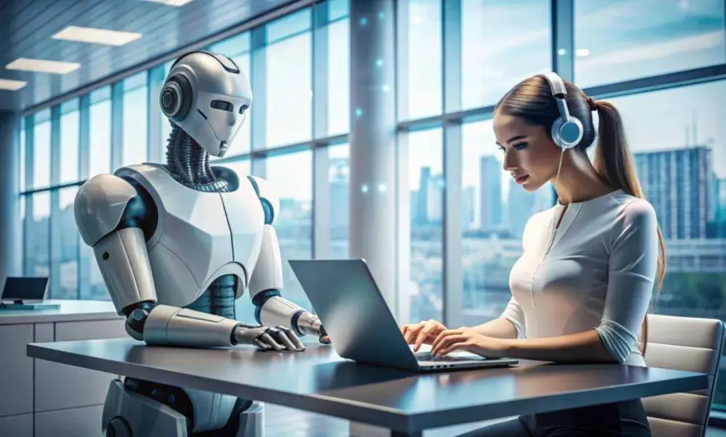 AI customer service robot office
