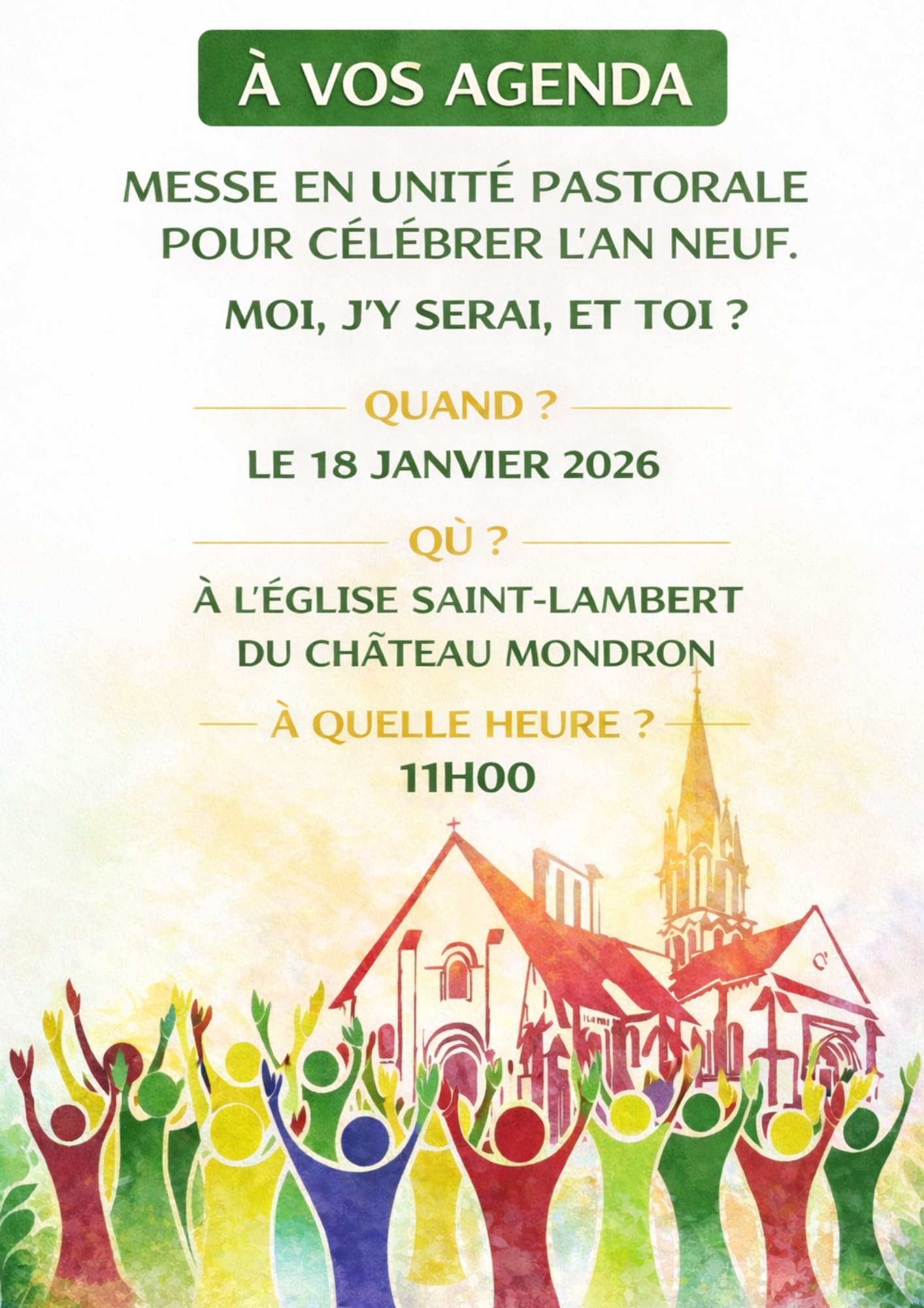 MESSE EN UNITÉ PASTORALE LE 18-01
