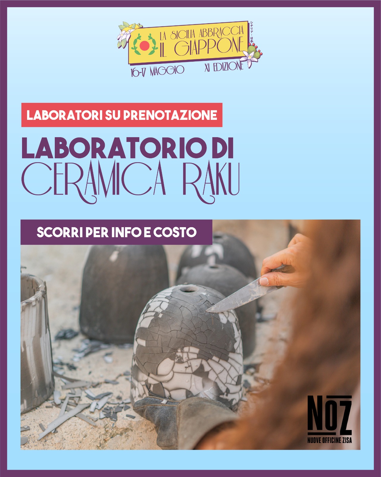 Laboratorio di ceramica raku al SAG 2026