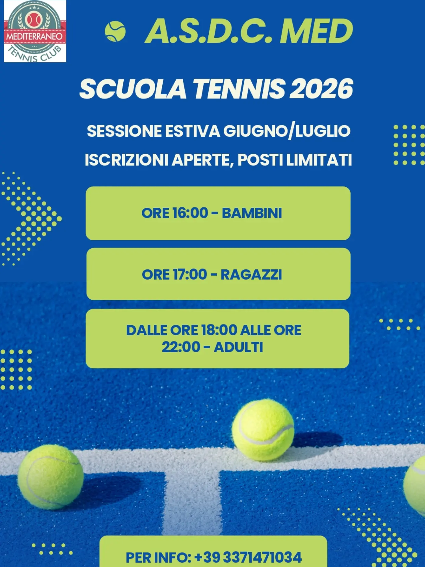 SCUOLA TENNIS del Mediterraneo Tennis Club Palermo