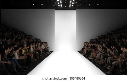 Fashion runway out of focus,blur background