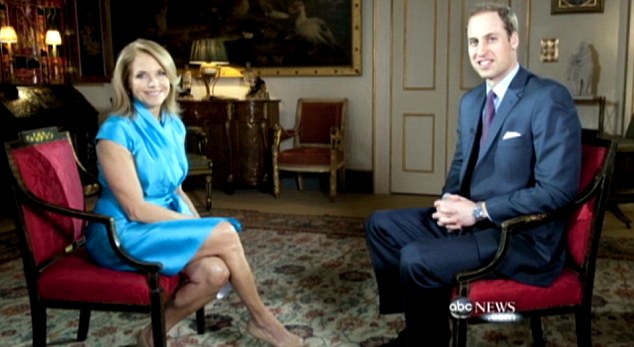 Funny: Katie Couric said that both Princes, and 'Prince William especially', were very funny during their interviews