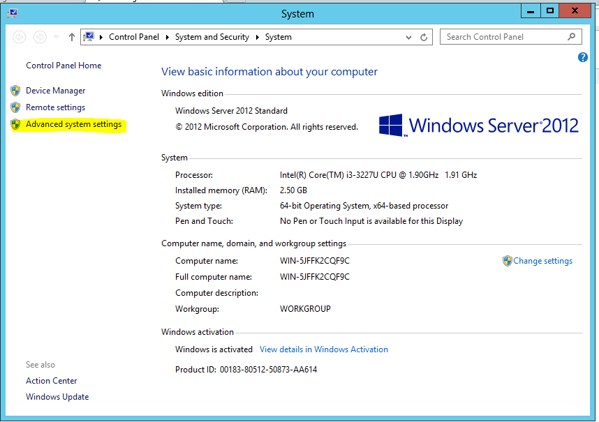 Propiedades de la PC