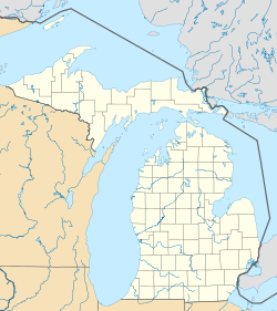 Map showing the location of Pinckney State Recreation Area