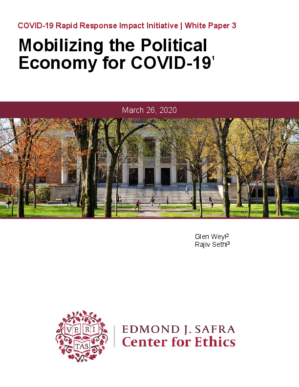 Mobilizing the political economy for COVID-19
