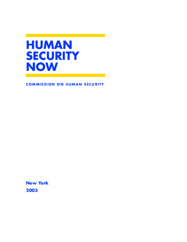 Human security now