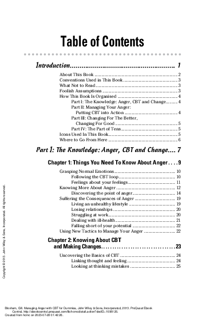 Managing Anger with CBT for Dummies