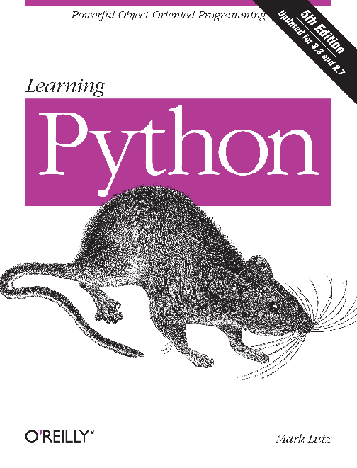 Learning PythonPowerful Object-Oriented Programming