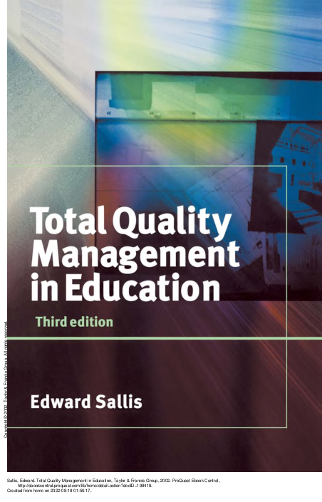 Total quality management in education