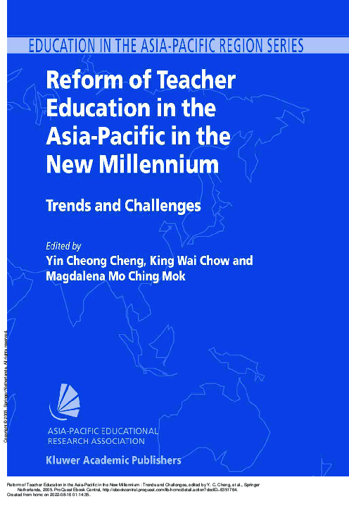 Reform of teacher education in the Asia-Pacific in the new millennium trends and challenges