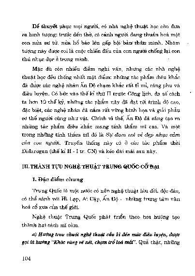 Thành tựu nghệ thuậ t Trung Quốc cổ đại