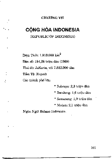 Chương VII Cộng hòa Indonesia