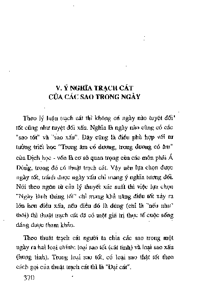 Ý nghĩa trạch cát của các sao trong ngày