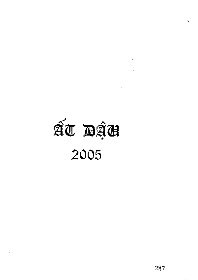 Lịch năm 2005 - Ất Dậ u