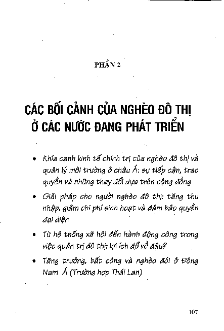 Khía cạnh kinh tế chính trị của nghèo đô thị và quản lý môi trường ở châu Á Sự tiếp cậ n, trao quyền và những thay đổi dựa trên cộng đồng