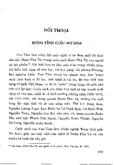 Bừng tỉnh giấc Mơ hoa