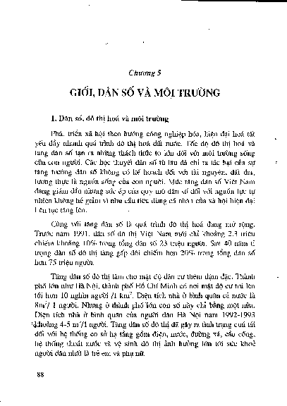 Chương 5 Giới, dân số và môi trường