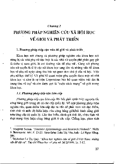Chương 2 Phương pháp nghiên cứu xã hội học về giới và phát triển