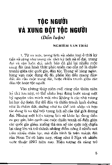 Tộc người và xung đột tộc người