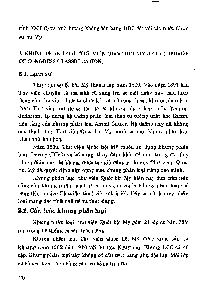Khung phân loại thư viện Quốc hội Mỹ ( LCC )