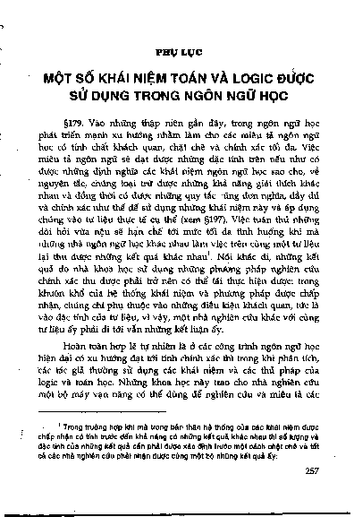 Một số khái niệm toán và logic được sử dụng trong ngôn ngữ học