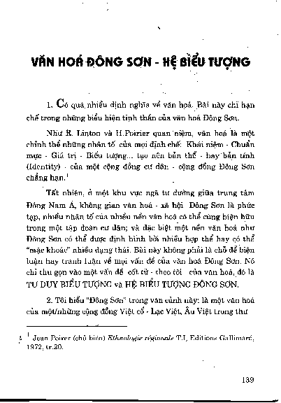 Văn hoá Đông Sơn - hệ biểu tượng