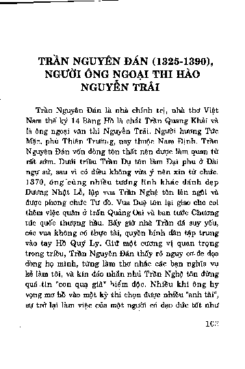 Trần Nguyên Đán ( 1325 - 1390 ), người ông ngoại thi hào Nguyễn Trãi