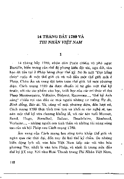 14 tháng bảy 1789 và Thi nhân Việt Nam