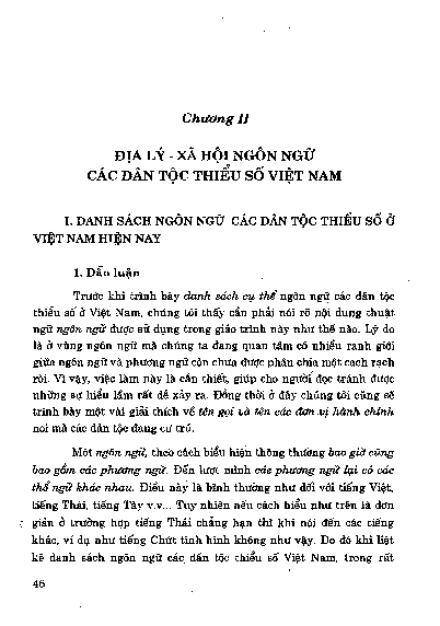 Danh sách ngôn ngữ các dân tộc thiểu số ở Việt Nam hiện nay