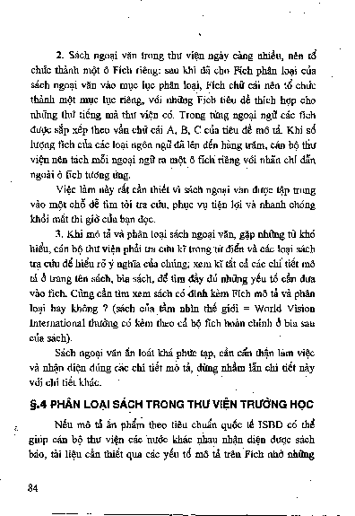 Phân loại sách trong thư viện trường học