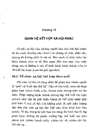 Chương 10 Quan hệ kết hợp xã hội khác